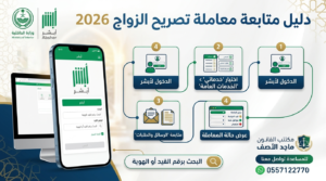 "دليل متابعة تصريح الزواج 2026