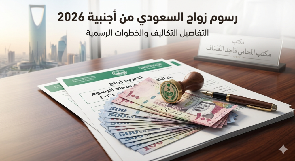 رسوم زواج السعودي من أجنبية 2026