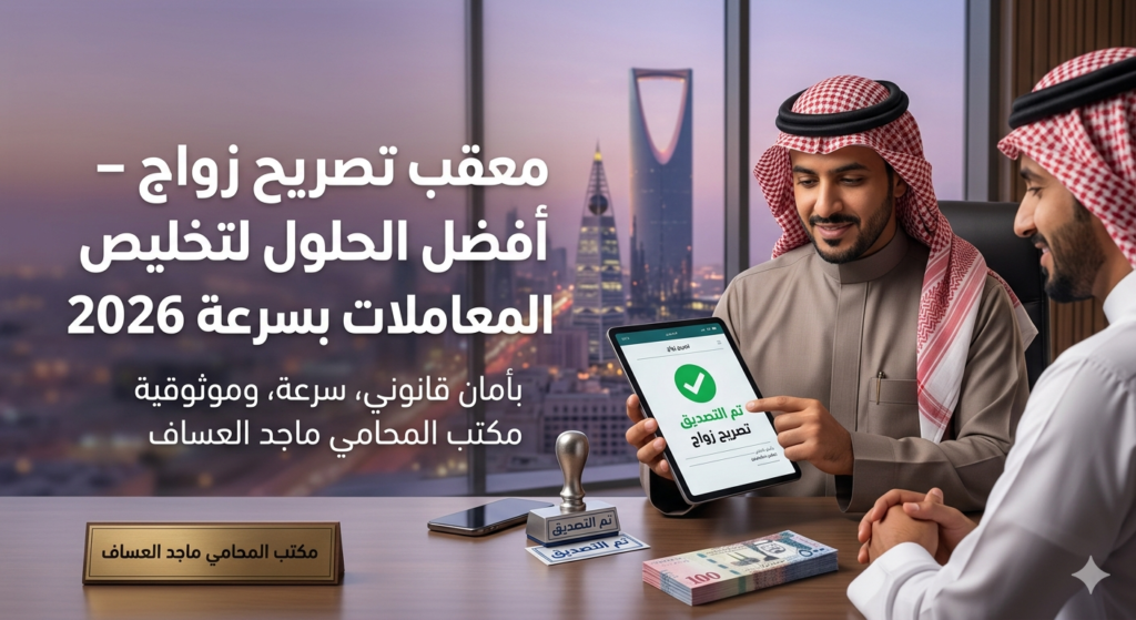 معقب تصريح زواج – أفضل الحلول لتخليص المعاملات بسرعة 2026