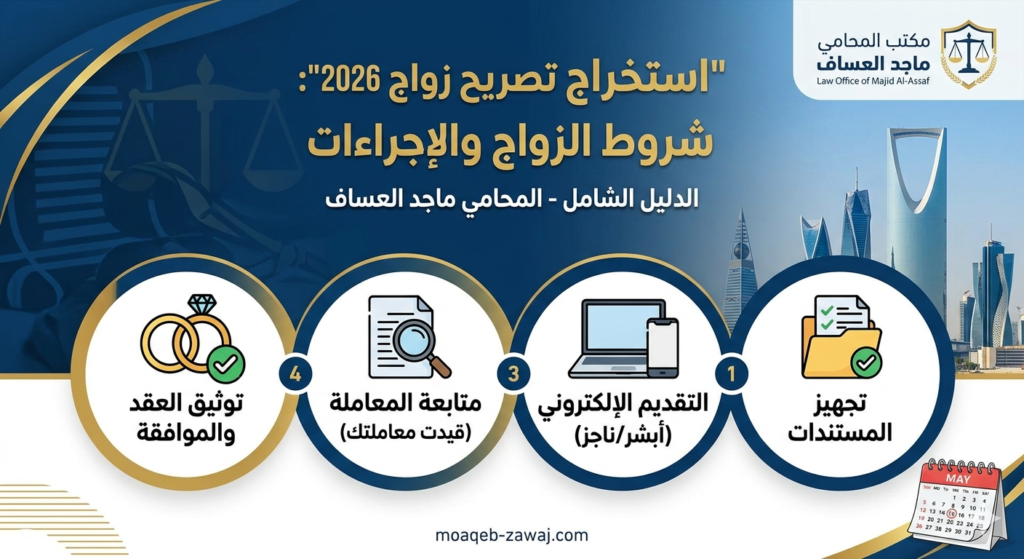 مكتب استخراج تصريح زواج" في السعودية لعام 2026