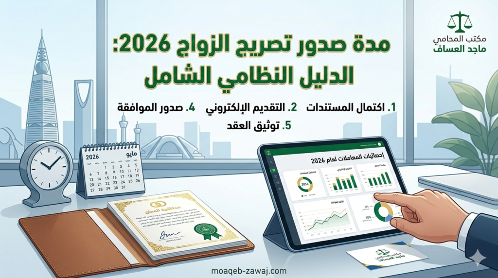 مدة صدور تصريح الزواج في السعودية 2026: كم تستغرق المعاملة ومتى تصدر ؟