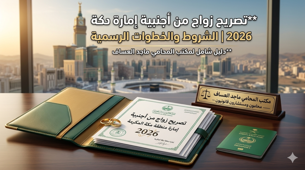 تصريح زواج من أجنبية إمارة مكة 2025 | الشروط والخطوات الرسمية بالتفصيل