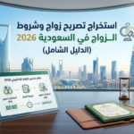 استخراج تصريح زواج وشروط الزواج في السعودية 2026 (الدليل الشامل)