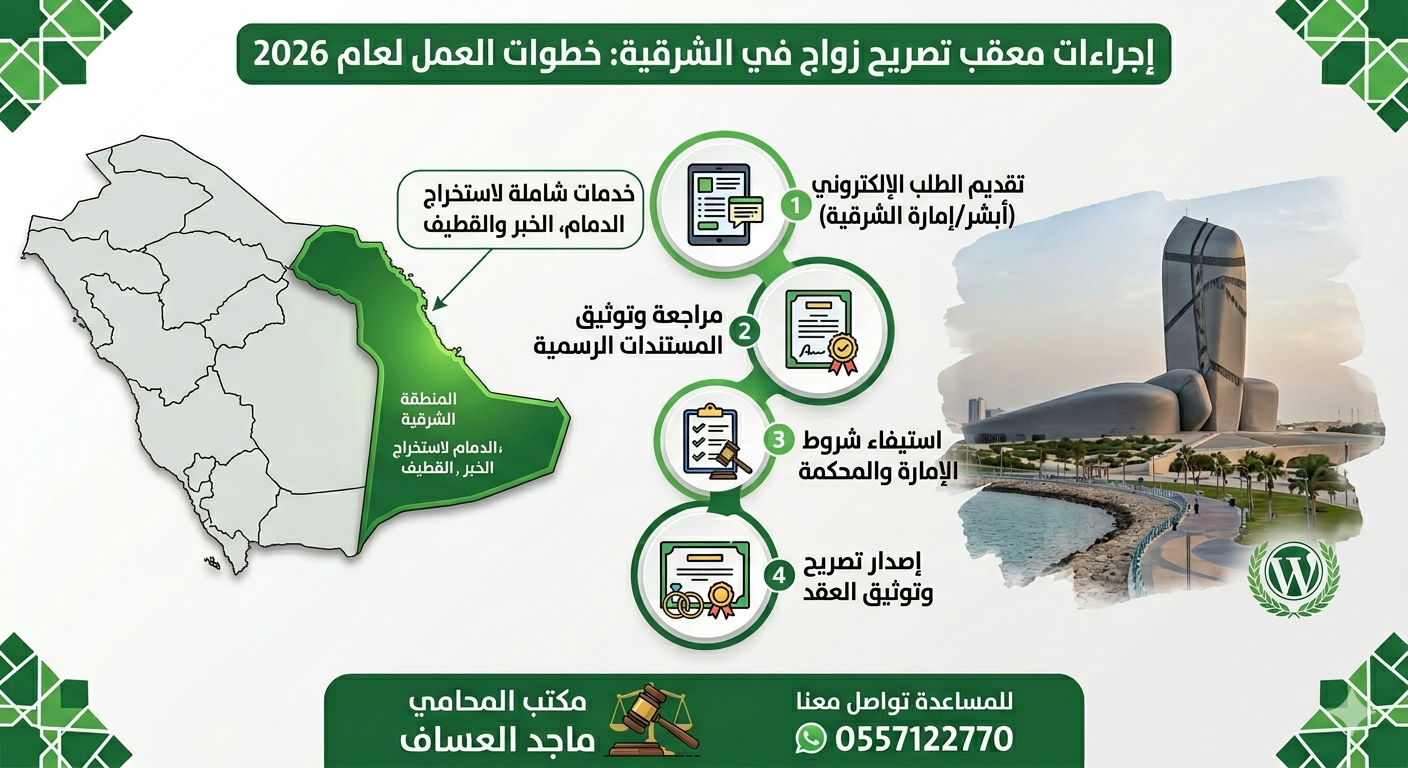 إجراءات معقب تصريح زواج في الشرقية